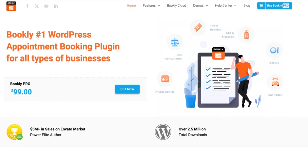 wordpress appointment booking plugin - bookly